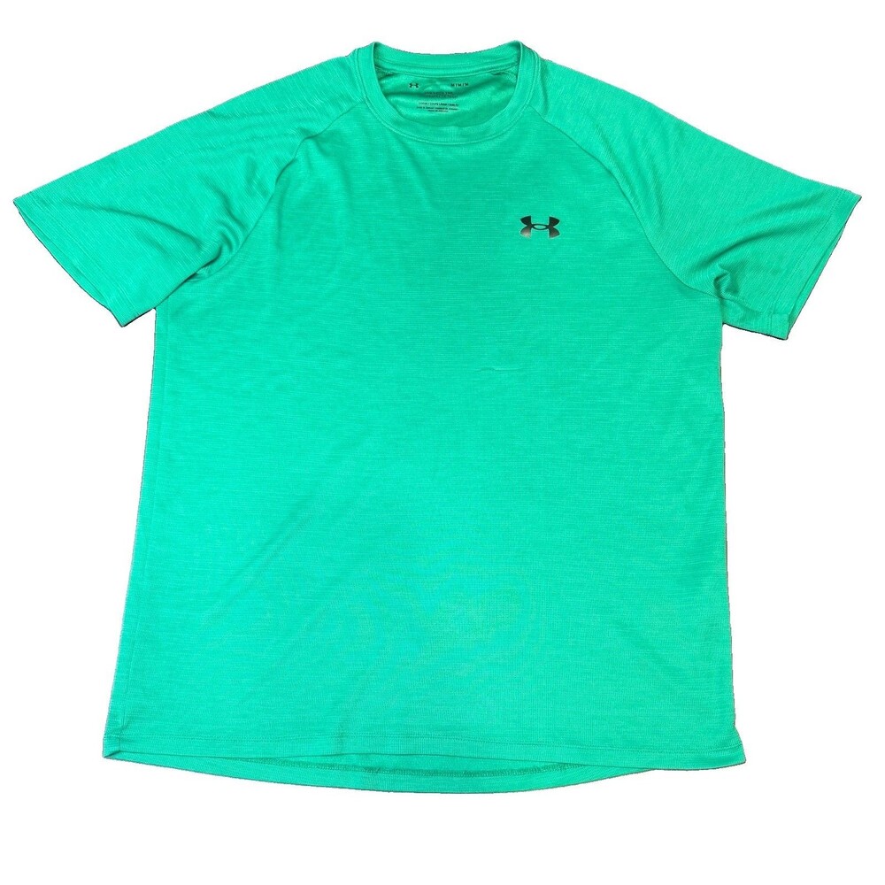 Under Armour The Tech Tee Heat Gear Loose Fit Men's Medium Green Short Sleeve